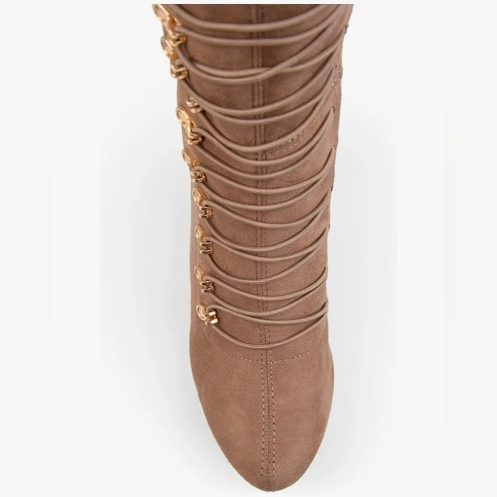 Elegant Tan Over-the-Knee Boots Sz 9.5 New Without Tag Or Box
